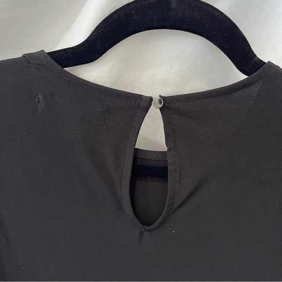 Banana Republic Black Slinky Shirt with Fun Detail Size Small - Picture 7 of 11